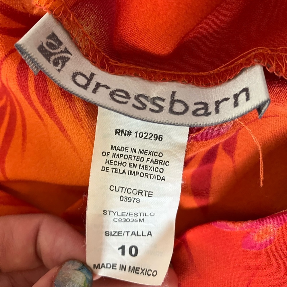 Vintage Dress Barn Tropical Maxi Dress Size 10​​​ - Picture 6 of 6